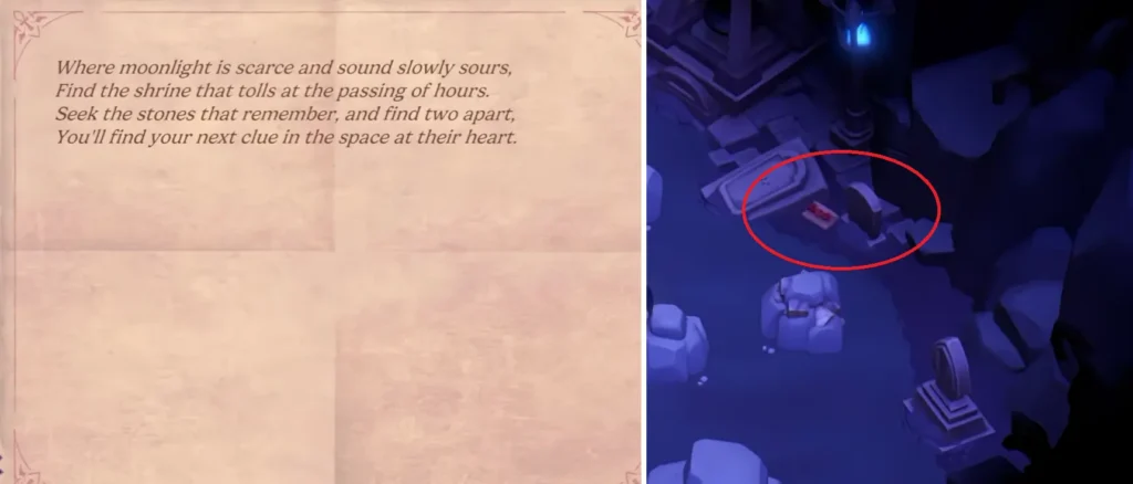GameGHQ Moonlight Peaks Treasure Hunt Clue 4 Location